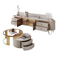 Meuble TV de luxe léger à l'italienne laque minimaliste moderne 30cm étroit pour petits appartements armoire à dalles de roche salon