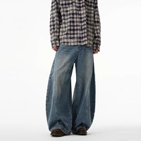 Jean en denim pour homme, coupe droite, avec détails de couture apparente, modèle Levy Stitch, Impose Supplier
