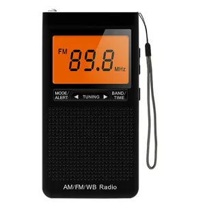 Jam Alarm Digital Mini Nirkabel Portabel, Speaker Fm/Am/ Wb Bersaku untuk Dormir dengan Radio Fm Di Jepang