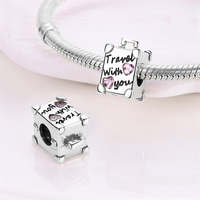 Breloques Pendentifs pour Appareil Photo et Bagages, Style Tourisme, en Cuivre Plaqué Argent, pour Bracelets DIY, Logo Personnalisé, Petite Quantité