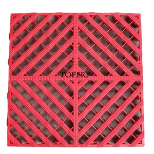 Carreaux de sol modulaires en plastique ventilés pour garage, très résistants - Product Image 4