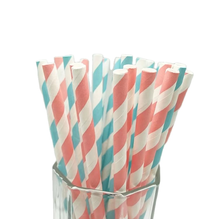 Standard Biodegradable Kraft Paper Straw Different Color and Designs Suitable for Hot and Cold Drinks
