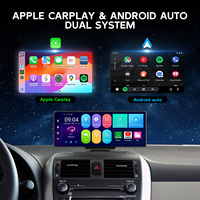 Stéréo de voiture Portable 10.26 sans fil 1080P Carplay affichage de moniteur de Navigation GPS avec 2 canaux Dash Cam voiture DVR