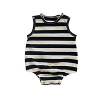 Combinaison sans manches en coton mélangé à imprimé petites étoiles de mer, style nordique, inspirée d'Instagram, best-seller de l'été, adorable et polyvalente pour bébé
