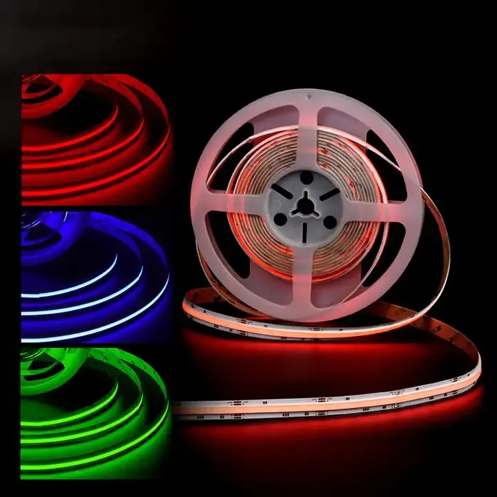 12V 24V COB LED faixa de luz vermelho verde rosa azul gelo branco multicolorido luces LED 8mm flex rgb cob faixa de LED