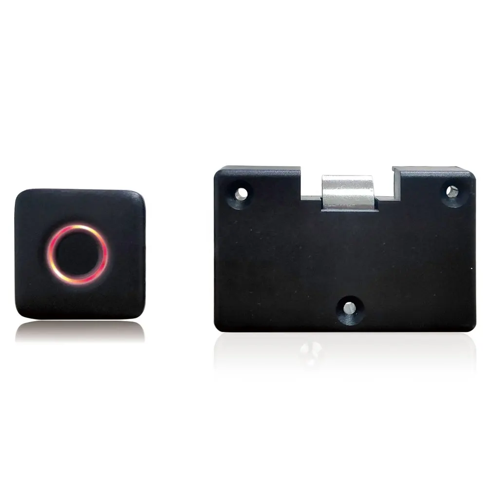 Black/White Small Fingerprint Drawer Lock Smart Keyless Electronic Security Childproof Cabinet Lock
