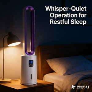 Ventilador de Torre sin Aspas de 21 Pulgadas, Purificador de Aire, 70W, Alta Velocidad, Silencioso, Eficiente Energéticamente, Control Remoto, Seguro para Bebés y Mascotas - Product Image 5