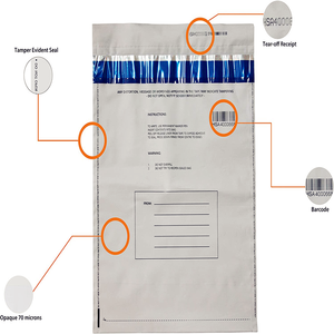 Túi Đựng Tiền Ngân Hàng Bảo Mật Chống Giả Mạo Tùy Chỉnh Túi An Ninh Hiển Nhiên Giả Mạo - Product Image 1