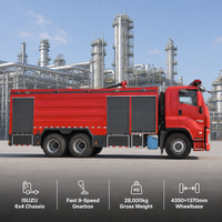 Véhicule de lutte contre l'incendie diesel 6x4 robuste, capacité de 14000 litres d'eau, réservoir de poudre sèche de 1000 kg, camion de sauvetage