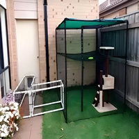 Cage pour chat en fil métallique sur mesure, structure en acier robuste, environnement de vie sûr