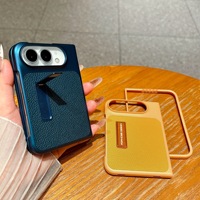 Étui pliable Duo pour iPhone d'Apple, support pliable 18 en 1, protection intégrale en cuir grainé Litchi