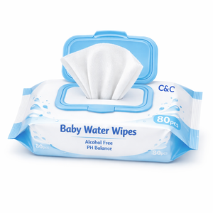 <span class=keywords><strong>Lingettes</strong></span> pour bébé extra douces écologiques personnalisées OEM Chine 80 pièces par paquet Sans alcool pour un nettoyage efficace - Product Image 3