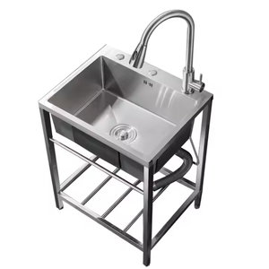 Évier <span class=keywords><strong>de</strong></span> <span class=keywords><strong>jardin</strong></span> extérieur en acier inoxydable Grand bac simple extérieur <span class=keywords><strong>avec</strong></span> <span class=keywords><strong>support</strong></span> Évier <span class=keywords><strong>de</strong></span> <span class=keywords><strong>jardin</strong></span> intégré - Product Image 1