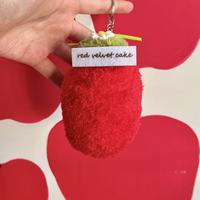 Porte-clés en peluche mignon et amusant sur le thème alimentaire, pendentif en forme de dessert, cœur, gâteau, sandwich, fromage, pain, jouet rembourré en coton PP, unisexe pour enfants