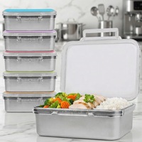 Boîte à bento Aohea de haute qualité en Tritan et acier inoxydable SS304, boîte à bento pour l'école