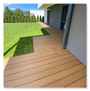 Design contemporain Bois d'ingénierie Plastique Composite (WPC) <span class=keywords><strong>Terrasse</strong></span> extérieure en <span class=keywords><strong>Ipe</strong></span> de teck brossé et lisse de 18mm pour les hôpitaux - Product Image 2