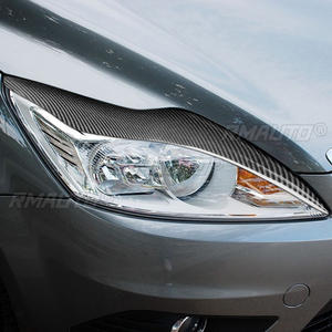 ฝาครอบตกแต่งไฟหน้ารถยนต์คาร์บอนไฟเบอร์แท้ 1 คู่ สำหรับ Ford Focus 2 MK2 ปี 2008 2009 2010 อุปกรณ์ตกแต่งรถยนต์ - Product Image 6