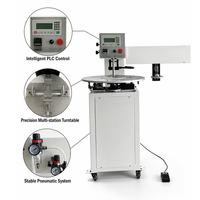 Presse à transfert de chaleur rotative entièrement automatique avec trois modes de fonctionnement pour la production d'étiquettes, de logos et de marquages sur vêtements
