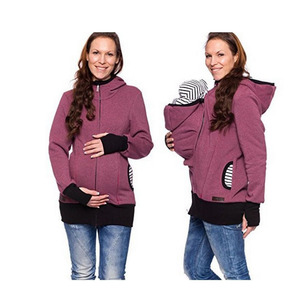 <span class=keywords><strong>Abrigo</strong></span> portador de maternidad para mujer, Sudadera con capucha para mamá, chaqueta de transporte para bebé, sudaderas cálidas para bebé - Product Image 1
