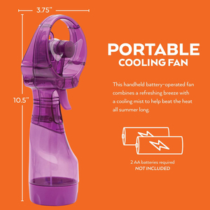 Battery Powered Car Hotel RV Outdoor Travel Hand Held <b>Mini</b> Portable Water Mist Spray <b>Bottle</b> Cooling Fan Rechargeable Battery - Product Image 5