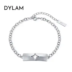 pulseira de homens estilo coreano par Suppliers-Dylam estrela forma para amantes da mulher, venda quente, designer de prata esterlina 925 para sempre