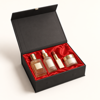 Boîte cadeau magnétique de luxe personnalisée en gros avec doublure en éponge en matériaux recyclés, emballage rigide pour cosmétiques avec dorure à chaud