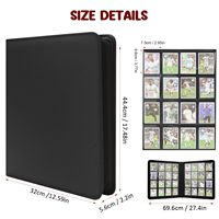 Classeur de cartes à collectionner PU 1000 grande capacité pour TCG Yugioh Pokémon Sports Baseball, avec 16 ou 20 pochettes pour cartes à insérer par le haut (Toploader)