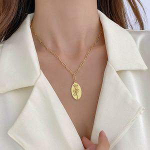 Collares con Dijes Modernos 2026, Joyería Minimalista Hipoalergénica, Acero Inoxidable 316L, Chapado en Oro Rosa de 18k, para Mujer - Product Image 2