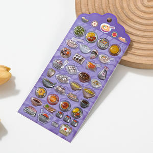 Nouveaux autocollants décoratifs 3D populaires, autocollants en relief stéréoscopique, autocollants en cristal diamant, <span class=keywords><strong>cuisine</strong></span> japonaise, autocollant 3D - Product Image 2