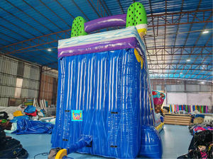 מגלשת מים מתנפחת בצבע שיש בצורת ספינת פיראטים עם בריכה למכירה - Product Image 6