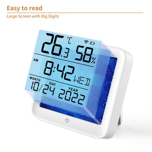 Metal Wall Clock with <strong>Thermometer</strong> Plus Hygrometer Meter Pet <strong>House</strong> Digital <strong>Thermometer</strong> Reptile Wifi <strong>Thermometer</strong> Hygrometer Wi-fi - Product Image 4