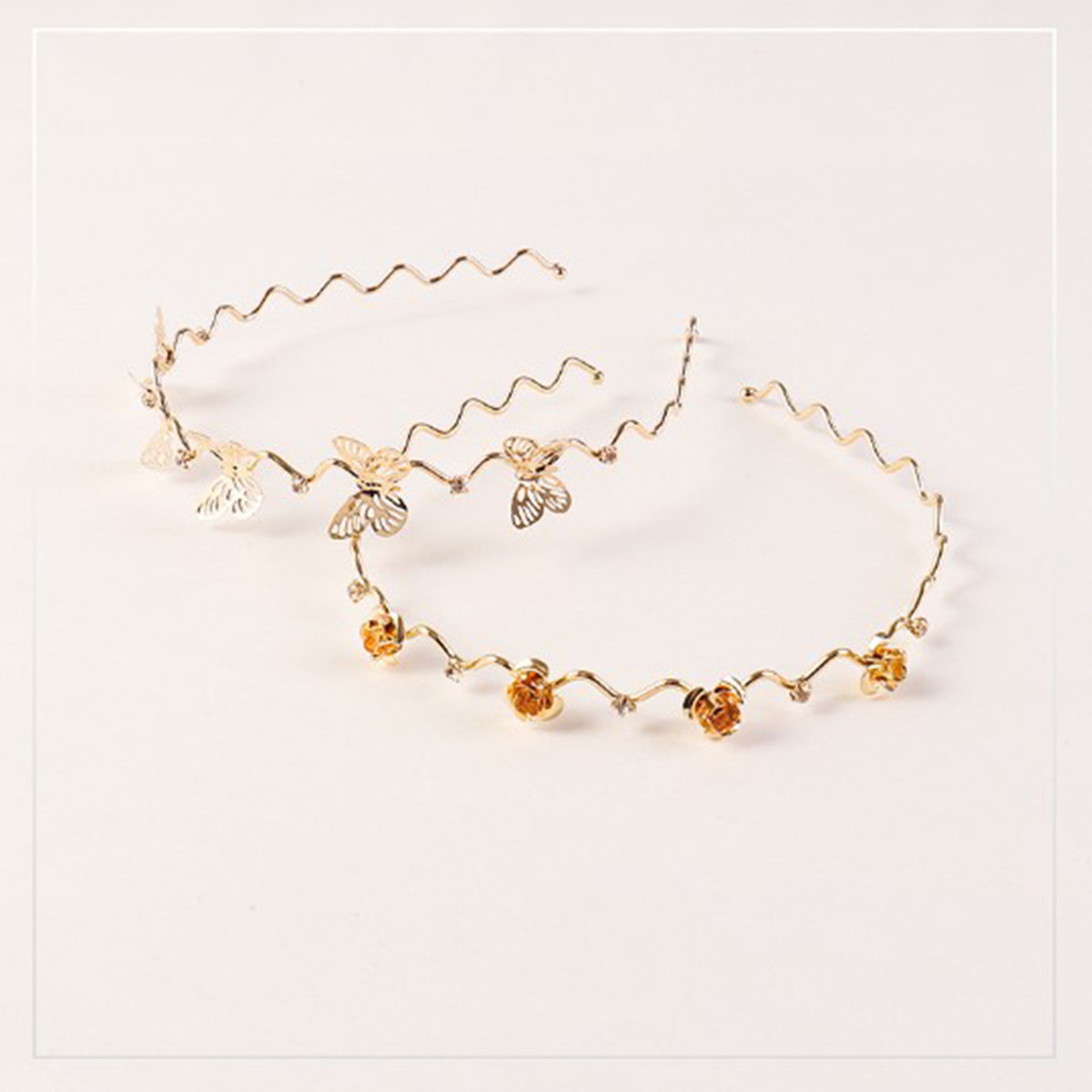Butterfly Hair Hoop - Elegant Gold Headband Accessories