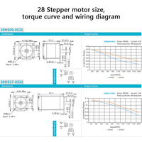 Motor Stepper hibrida Kit 3D Printer Motor Stepper torsi tinggi 0,17n. m untuk sistem konveyor tugas berat kelas industri