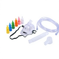 Masque à oxygène jetable réglable Venturi, masque facial médical en PVC avec diluteurs de couleur et tube à oxygène