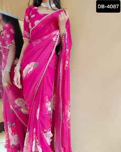 ผ้าไหมคุณภาพระดับพรีเมียมสารีสําหรับรูปลักษณ์แบบดั้งเดิมของอินเดีย ผ้าสารีแฟชั่นพร้อมชุดแต่งงานอินเดียคุณภาพสูง คอลเลกชันผ้าสารี - Product Image 2