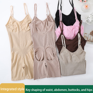 Phụ Nữ Cộng Với Kích Thước Cơ Thể Shaper Mở Mông Nâng Đùi Mỏng Hơn Liền Mạch Shapewear Bodysuit - Product Image 3