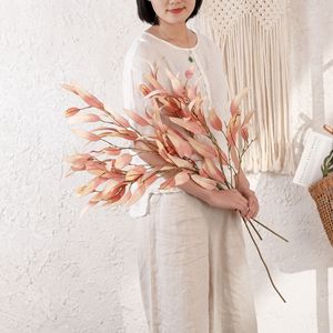 Fleur artificielle CallaFloral en forme de feuille de saule, rose pêche YC1066, haute simulation, décoration de mariage - Product Image 2