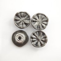 Boutons en métal antique de haute qualité pour jeans, finition argentée vintage, bord irrégulier, boutons en métal pour denim