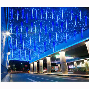 Guirnalda de Luces LED de Lluvia de Meteoros Navideñas <span class=keywords><strong>CX</strong></span>, para Exteriores, Bodas, Fiestas, IP65 Impermeable, Funciona con Pilas, Luces de Estrellas Fugaces, para Festivales - Product Image 2