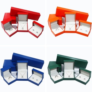 Luxury Navy Blue Paper Jewelry Box Debossed logo Flip up <b>Ring</b> Earring Bracelet Necklace Jewelry Packaging Box - Product Image 1