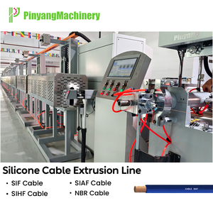 Ligne d'extrusion de câbles en silicone haute vitesse, extrudeuse haute température pour câbles en silicone SIF, <span class=keywords><strong>SIAF</strong></span>, SIHF et gaine isolante pour câbles NBR - Product Image 1