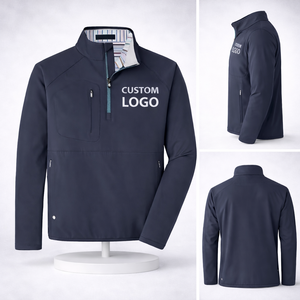 Sudadera Deportiva de Golf Personalizada de Poliéster con Cierre de Cremallera de 1/4 para Hombre, Ligera y de Lujo - Product Image 2