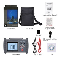 Testeur de résistance DC, testeur de faible résistance, 0,001 mOhm à 300 KOhm, résolution 1 uOhm, précision 0,1 %, USB, 500 enregistrements de données, rechargeable