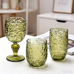 Juego <span class=keywords><strong>de</strong></span> Vasos <span class=keywords><strong>de</strong></span> Vidrio con Relieve <span class=keywords><strong>de</strong></span> Color Natural, Vasos <span class=keywords><strong>para</strong></span> <span class=keywords><strong>Vino</strong></span> y Champán, Vaso <span class=keywords><strong>para</strong></span> <span class=keywords><strong>Vino</strong></span> Tinto <span class=keywords><strong>para</strong></span> Bodas - Product Image 4
