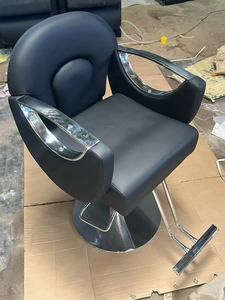 Fauteuil de Barbier Moderne en Acier Inoxydable, Chaise de Salon Hydraulique, Rotation à 360 Degrés, Siège Ergonomique pour Salon de Coiffure - Product Image 5