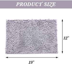 Ensemble de tapis de bain en microfibre chenille de luxe, 3 pièces, fabriqué à la machine, doux, moelleux, antidérapant, super absorbant, écologique, motif géométrique - Product Image 3