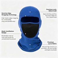Masque de cyclisme intégral respirant Angbow personnalisé, protection UV, séchage rapide, couvre-visage pour sports de plein air avec design en maille compatible avec les lunettes