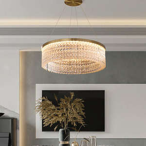 Lámpara colgante de anillo moderno para sala de estar, candelabro de cristal circular redondo para isla de cocina - Product Image 3