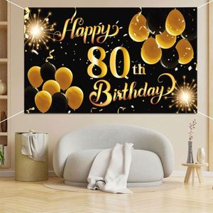 Birthday Party Banners Decoration Custom Size Durable Polyester Fabric <b>Wall</b> Hanging Tapestry Happy Birthday <b>Canvas</b> Banner - Product Image 2