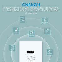 CNSKOU US EU Luminaire mural intelligent étanche à poteau unique 10A Connectivité Wi-Fi Utilisation domestique Capteur infrarouge Panneau en verre et PC 240V